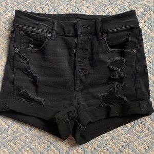 cute black jean shorts